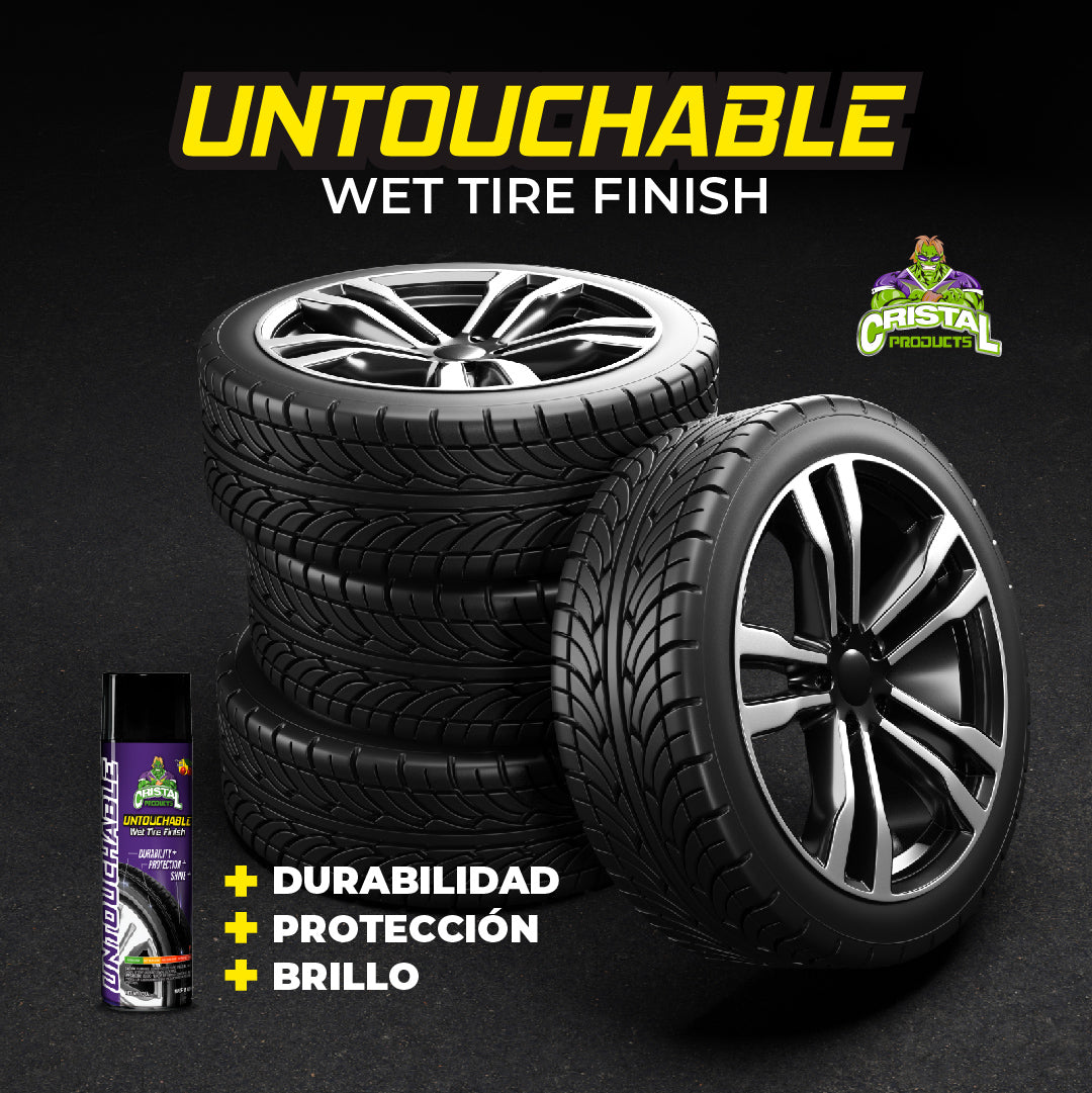 Dándole el toque final con el duro #Untouchable Wet Tire Finish